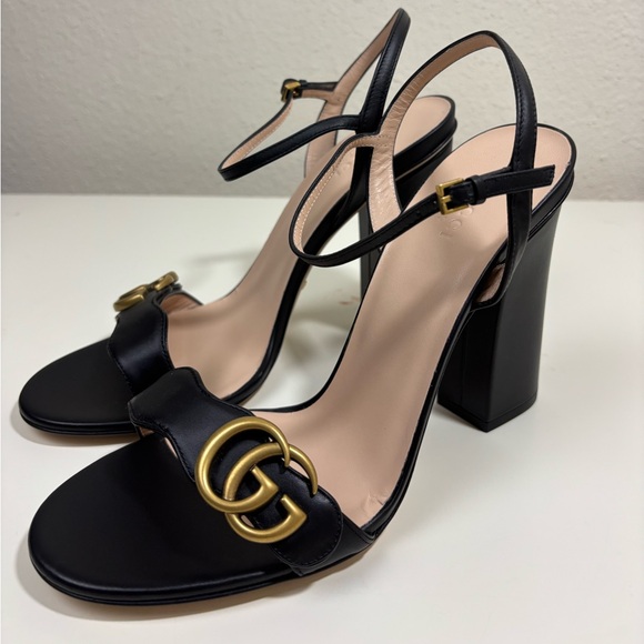 Gucci Marmont GG Leather Sandals - Picture 1 of 8